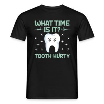Dents Dentiste Dentaire Temps Dentaire Traitement Dentaire - T-shirt homme - noir - Devant - AI Model Male 178 light (178cm)