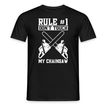 Lumberjack Lumberjack Equipment Arborist Chains - Men's T-Shirt - black - Front - AI Model Male 178 light (178cm)