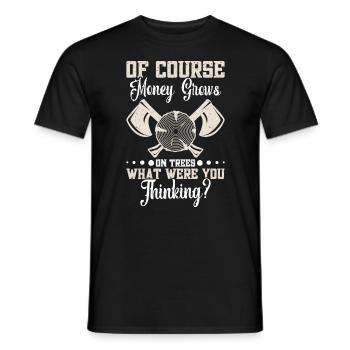 Lumberjack Hanger Arborist Lumberjack Wood Chop - Men's T-Shirt - black - Front - AI Model Male 178 light (178cm)