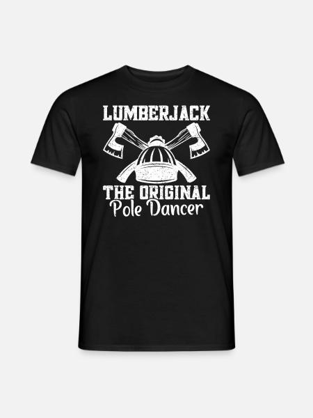 Taglio della legna Taglialegna Taglialegna Attrezzatura da boscaiolo Piantagione di alberi - T-shirt uomo - nero