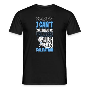 Plans avec mon dalmatien - T-shirt homme - noir - Devant - AI Model Male 178 light (178cm)
