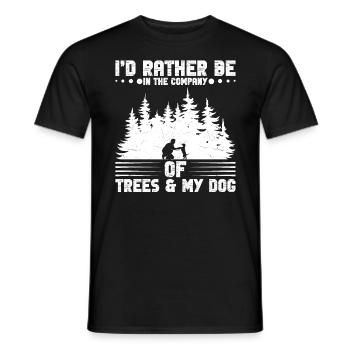 Forest lover, hiker, nature lover, tree lover - Men's T-Shirt - black - Front - AI Model Male 178 light (178cm)