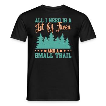 Nature lover Tree lover Nature lover Waldde - Men's T-Shirt - black - Front - AI Model Male 178 light (178cm)
