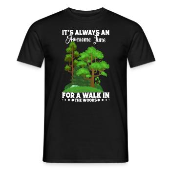Nature lover, tree lover, mountaineer, forest walker - Men's T-Shirt - black - Front - AI Model Male 178 light (178cm)