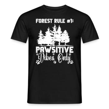 Forest Walk, Dog Owner, Mountaineer, Dog Loving - Men's T-Shirt - black - Front - AI Model Male 178 light (178cm)