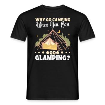 Glamping Camping en plein air Lover Tent Glamper - T-shirt homme - noir - Devant - AI Model Male 178 light (178cm)