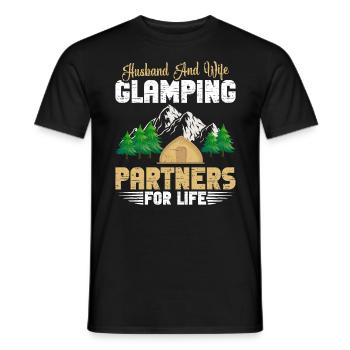 Glamper Holiday Camping Essentials Tente Glamping - T-shirt homme - noir - Devant - AI Model Male 178 light (178cm)