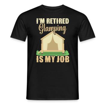 Glamping Camping Equipment Camping Tent Glamper - Men's T-Shirt - black - Front - AI Model Male 178 light (178cm)