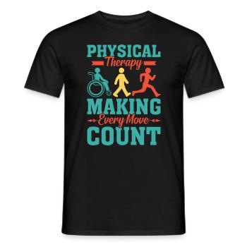 Physiotherapeut Physiotherapeutin Physio - Männer T-Shirt - Schwarz - Vorne - AI Model Male 178 light (178cm)