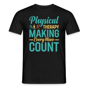 Physiotherapist Physiotherapist Physiotherapy - Men's T-Shirt - black - Front - AI Model Male 178 light (178cm)