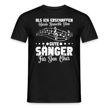 Bass Singen Orchester Chorleiter Chorsänger - Männer T-Shirt - Schwarz - Vorne - AI Model Male 178 light (178cm)