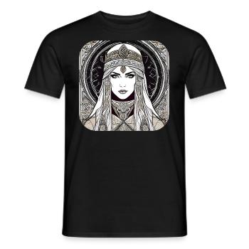 Mystical Fantasy Woman - Men's T-Shirt - black - Front - AI Model Male 178 light (178cm)