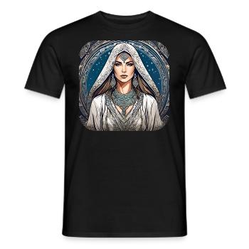 Mystical Fantasy Woman - Men's T-Shirt - black - Front - AI Model Male 178 light (178cm)