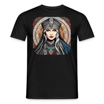 Mystical Fantasy Woman - Men's T-Shirt - black - Front - AI Model Male 178 light (178cm)