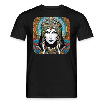Femme fantastique mystique - T-shirt homme - noir - Devant - AI Model Male 178 light (178cm)