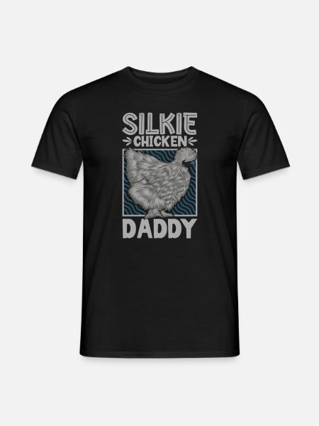 Silky Chicken Dad - Men's T-Shirt - black