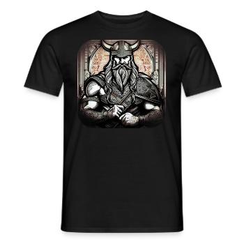 Stolzer Wikinger Krieger Germane - Männer T-Shirt - Schwarz - Vorne - AI Model Male 178 light (178cm)