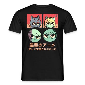 The Worst Anime That Was Never Produced - Men's T-Shirt - black - Front - AI Model Male 178 light (178cm)