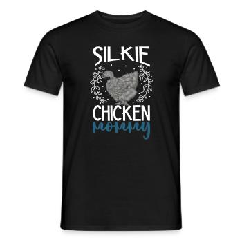 Maman de poulet soyeux - T-shirt homme - noir - Devant - AI Model Male 178 light (178cm)