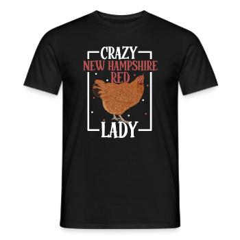 Crazy New Hampshire Lady - New Hampshire - Men's T-Shirt - black - Front - AI Model Male 178 light (178cm)