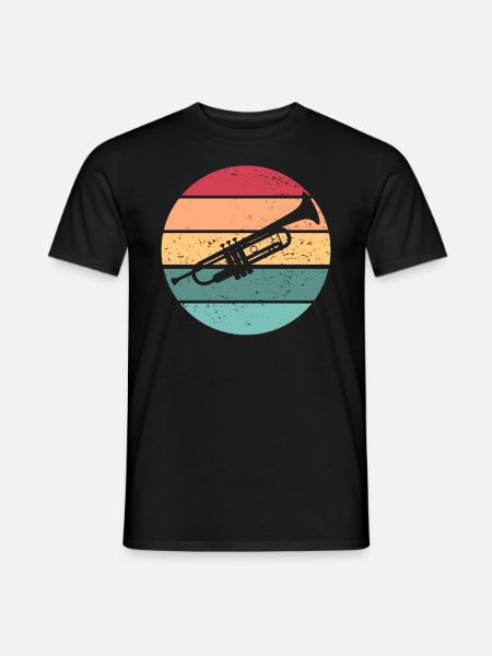 Trompete Sunset Trompete Player School Band Trompe - Männer T-Shirt - Schwarz