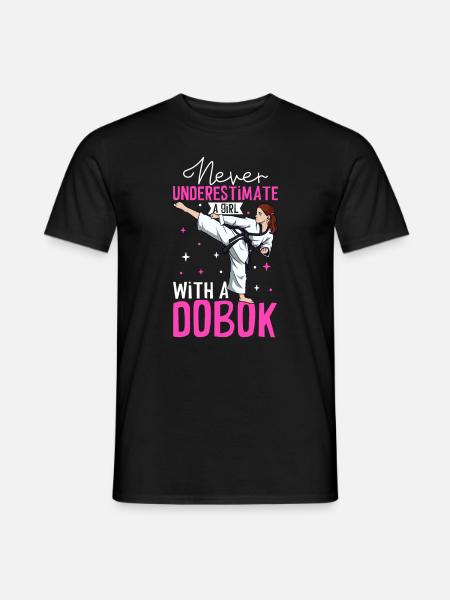 Unterschätze niemals ein Mädchen im Hapkido - Männer T-Shirt - Schwarz