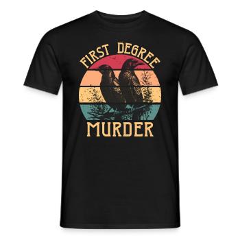 Erster Mord Edgar Allan Poe Mord an KrähenEdgar Po - Männer T-Shirt - Schwarz - Vorne - AI Model Male 178 light (178cm)