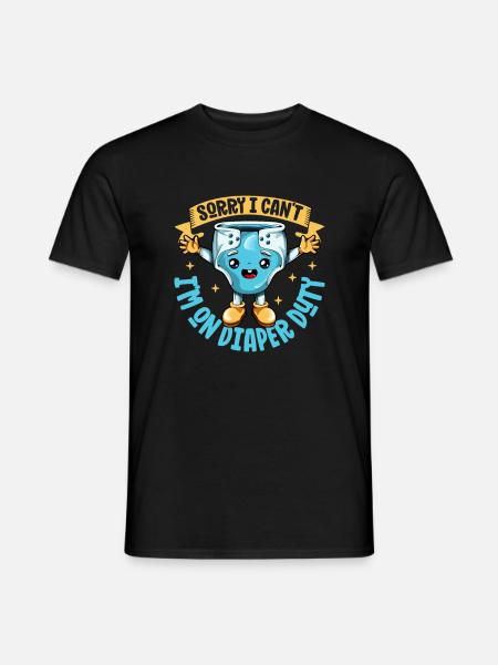 Diaper service - baby changing - Men's T-Shirt - black
