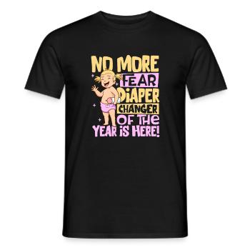 Don't Worry - Diaper Changes - Men's T-Shirt - black - Front - AI Model Male 178 light (178cm)