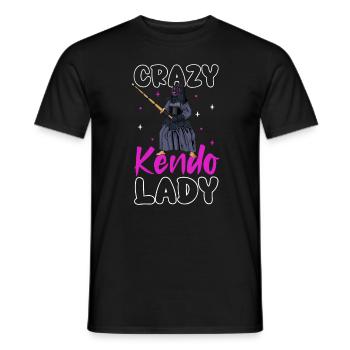 Crazy Kendo Lady - Kendo - Men's T-Shirt - black - Front - AI Model Male 178 light (178cm)