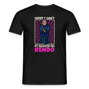 I Can't - My Daughter Has Kendo - Men's T-Shirt - black - Front - AI Model Male 178 light (178cm)