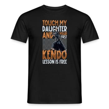 Ne touche pas à ma fille - Kendo - T-shirt homme - noir - Devant - AI Model Male 178 light (178cm)