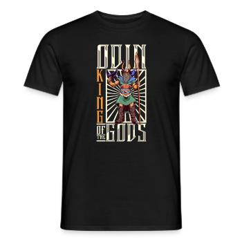 Hugin und Munin - Wikinger Göttervater Odin Wodan - Männer T-Shirt - Schwarz - Vorne - AI Model Male 178 light (178cm)
