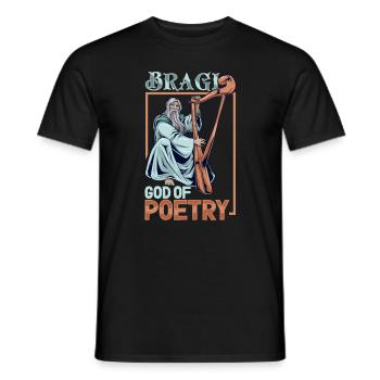 Wikinger Gott der Poesie Bragi - Männer T-Shirt - Schwarz - Vorne - AI Model Male 178 light (178cm)