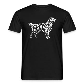 Golden Retriever Hund Golden Retriever Silhouette - Männer T-Shirt - Schwarz - Vorne - AI Model Male 178 light (178cm)