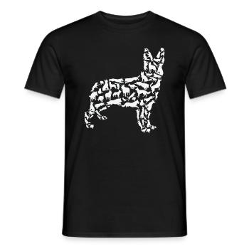 Golden Retriever Hund Golden Retriever Silhouette - Männer T-Shirt - Schwarz - Vorne - AI Model Male 178 light (178cm)