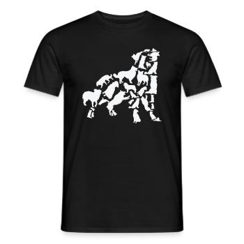 Chien de berger australien Mama Beagle papa - T-shirt homme - noir - Devant - AI Model Male 178 light (178cm)