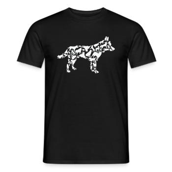 Siberian Husky Dog Mom Siberian Husky Dad - Men's T-Shirt - black - Front - AI Model Male 178 light (178cm)