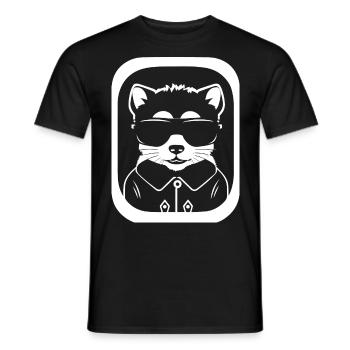 Ferret Wearing Sunglasses Cool Ferrets - Men's T-Shirt - black - Front - AI Model Male 178 light (178cm)