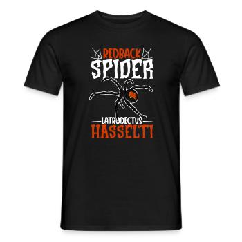 Araignée à dos rouge - T-shirt homme - noir - Devant - AI Model Male 178 light (178cm)