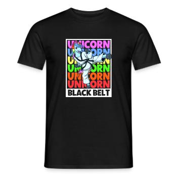 Einhorn - Tang Soo Do Schwarzer Gürtel - Männer T-Shirt - Schwarz - Vorne - AI Model Male 178 light (178cm)