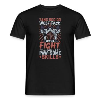 Loup - Tang Soo Do - T-shirt homme - noir - Devant - AI Model Male 178 light (178cm)