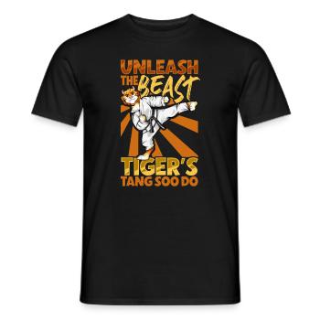 Tigre - Tang Soo Do - T-shirt homme - noir - Devant - AI Model Male 178 light (178cm)