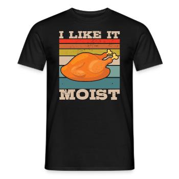 Ich mag es feucht lustig Thanksgiving Truthahn feu - Männer T-Shirt - Schwarz - Vorne - AI Model Male 178 light (178cm)