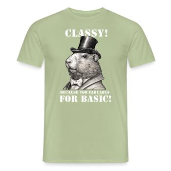 Capybara - Männer T-Shirt - Sage - Vorne - AI Model Male 178 light (178cm)
