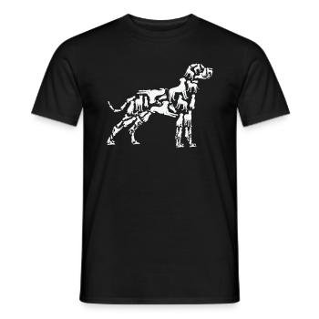 Great Dane Dog Silhouette Poses Great Dane Owner - Men's T-Shirt - black - Front - AI Model Male 178 light (178cm)