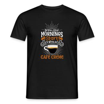 Good morning with Café Crème - Men's T-Shirt - black - Front - AI Model Male 178 light (178cm)