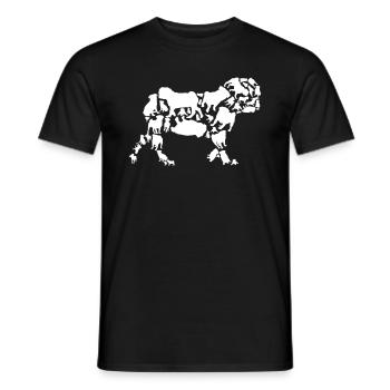 Mops Hund Mama Mops Papa - Männer T-Shirt - Schwarz - Vorne - AI Model Male 178 light (178cm)