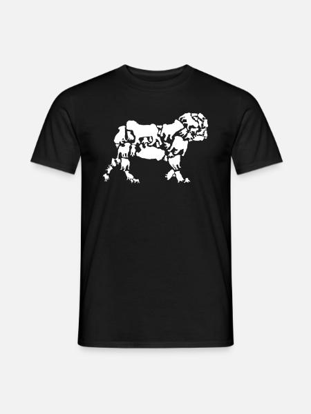 Pug Dog Mom Pug Dad - Men's T-Shirt - black