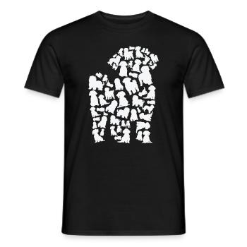 Pudel Hund Mama Pudel Papa - Männer T-Shirt - Schwarz - Vorne - AI Model Male 178 light (178cm)